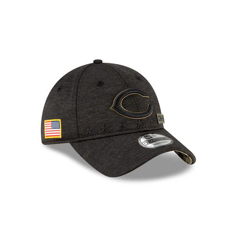 NFL Chicago Bears Salute To Service 9Twenty Adjustable (NDI4150) - Black New Era Caps